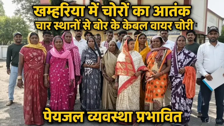 खम्हरिया में चोरों का आतंक, चार स्थानों से बोर के केबल वायर चोरी; पेयजल व्यवस्था प्रभावित